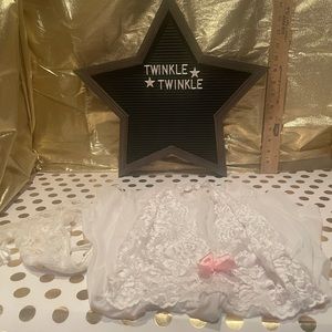 White babydoll and Thong set